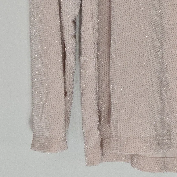 Calvin Klein Pink Silver Glitter Shimmer Asymmetrical Tunic Top XL - Picture 6 of 13